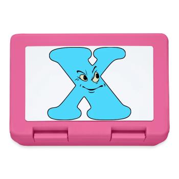 X - Boîte à goûter - rose - Devant