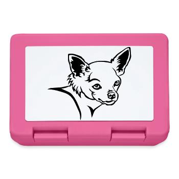 Chihuahua Head - Lunchbox - pink - Front