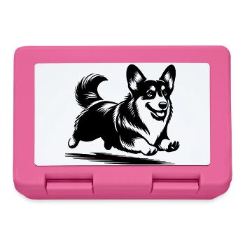 Corgi gallois - Boîte à goûter - rose - Devant