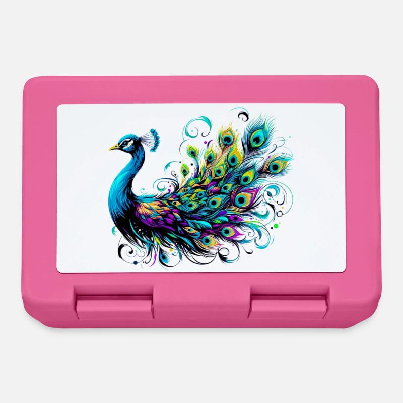Pfau - Brotdose - Pink