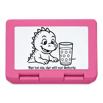 Babydrachen mit Dubbeglas2 - Brotdose - Pink - Vorne