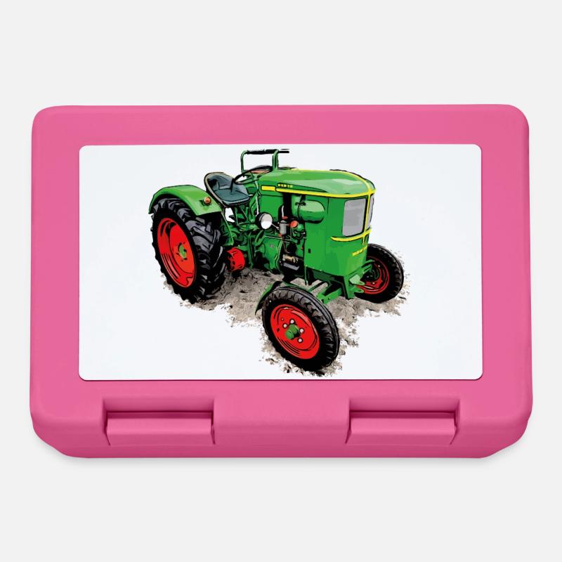 Legendärer Traktor Klassiker - Brotdose - Pink