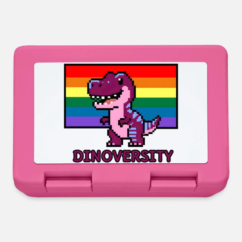 DinoVERSITY - Pixel Art Dinosaurier Pride! 🌈🦖 - Brotdose - Pink