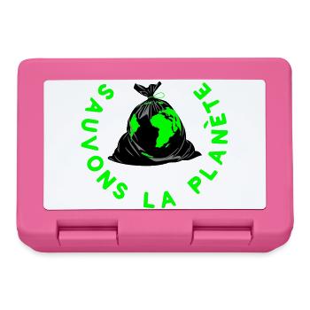 Sauvons la planète - Boîte à goûter - rose - Devant