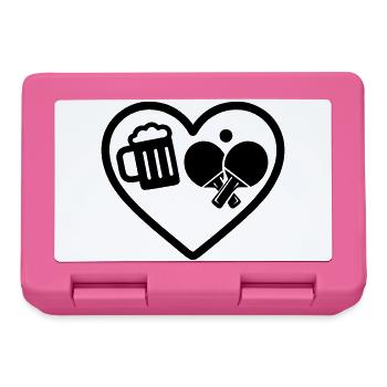Heart Beer Tischtennis-Humor - Brotdose - Pink - Vorne
