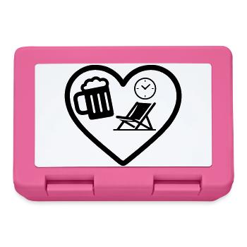 Heart Beer Gästehaus Humor - Brotdose - Pink - Vorne