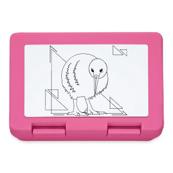 Kiwi Vogel im geometrischen Design - Brotdose - Pink - Vorne