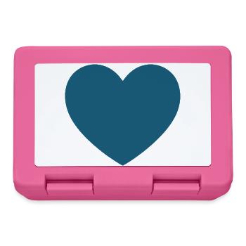 blue heart gift valentine's day - Lunchbox - pink - Front
