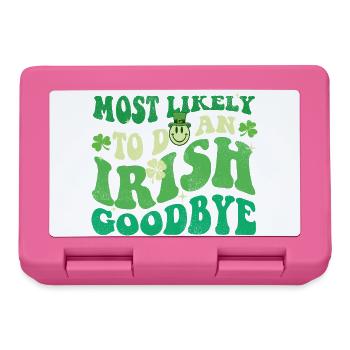 Most Likely To Do An Irish Goodbye St Pats - Lunchbox - pink - Front