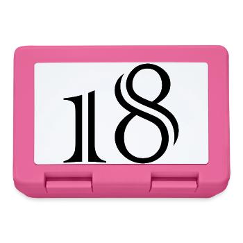 18. 18 YEARS OLD. 18th ANNIVERSARY. 18 BIRTHDAY. - Lunchbox - pink - Front