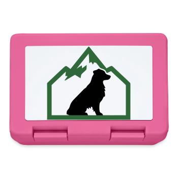 Hund Berge Outdoor Wappen - Brotdose - Pink - Vorne