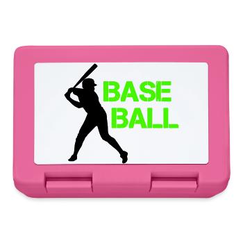 Baseball Neon Grunge Font - Lunchbox - pink - Front