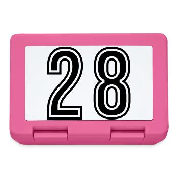 28 Symbole numérique - Boîte à goûter - rose - Devant
