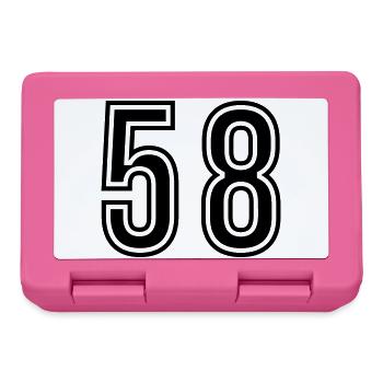 Symbole du chiffre 58 - Boîte à goûter - rose - Devant