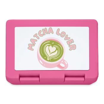 Matcha Liebhaber Tasse Herz Latte - Brotdose - Pink - Vorne