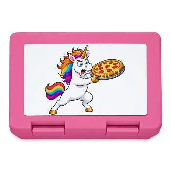 Funny Unicorn Pizza Rescue - Lunchbox - pink - Front