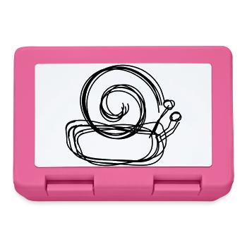 Schnecke handgezeichnet - Brotdose - Pink - Vorne