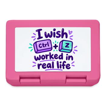 Ctrl Z im echten Leben - IT Humor - Brotdose - Pink - Vorne