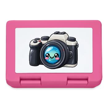 Kawaii Kamera Blickfang - Brotdose - Pink - Vorne