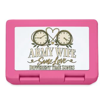 Armee Ehefrau Militär Ehefrau Einsatz - Brotdose - Pink - Vorne