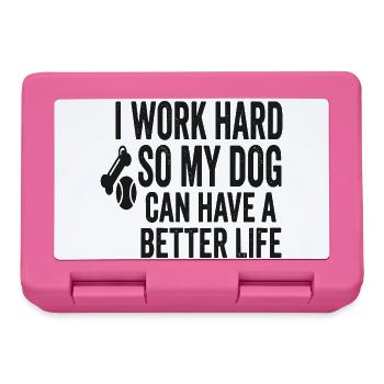 Ich arbeite hart, damit mein Hund besser lebt - Brotdose - Pink - Vorne