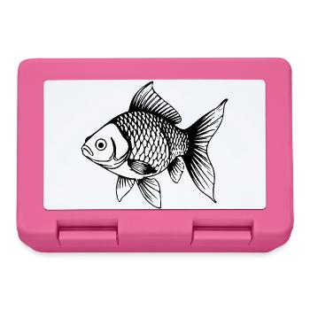 Süßer Goldfisch Comic Haustier Aquarium Geschenk  - Brotdose - Pink - Vorne