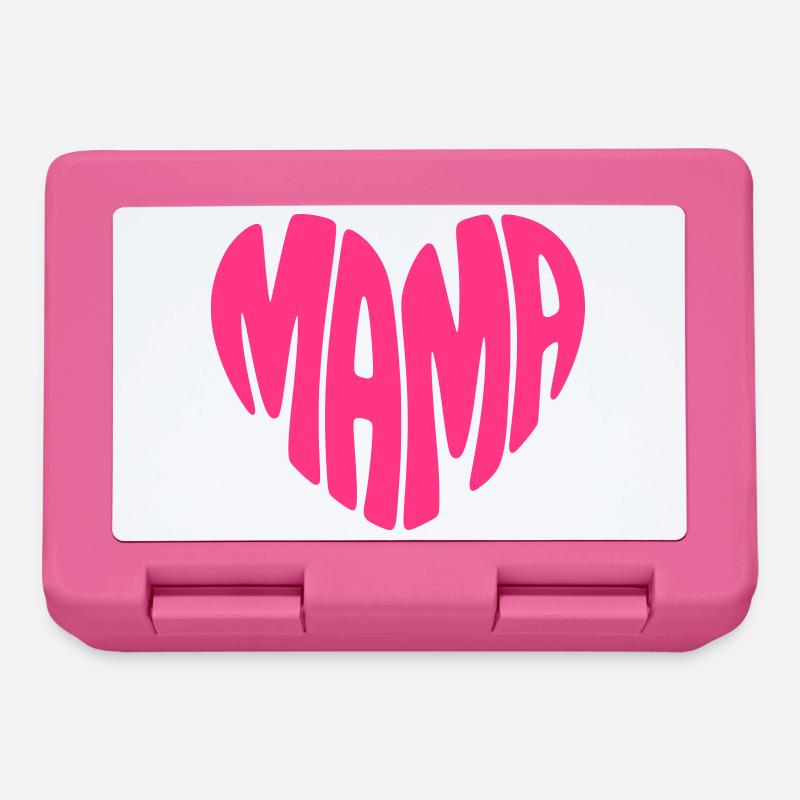 Mama Herz Form Mutter Herzform Muttertag Geschenk - Brotdose - Pink