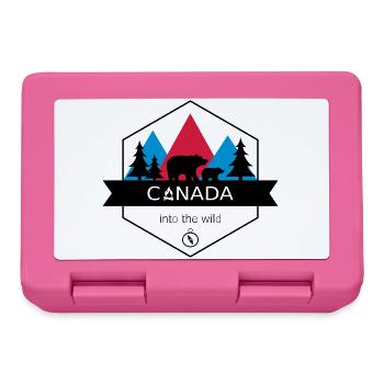 Kanada in die Wildnis mit Bären und Wald - Brotdose - Pink - Vorne
