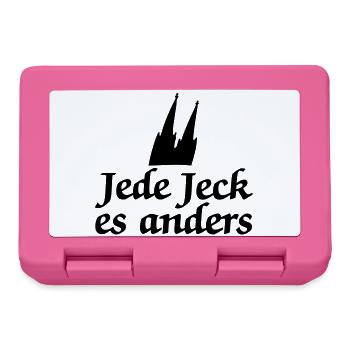 Köln Spruch - Jede Jeck es anders Kölsche Sprüche - Brotdose - Pink - Vorne