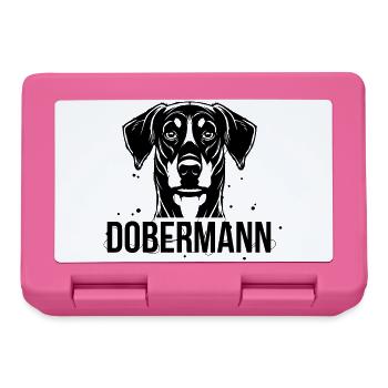 Dobermann - Brotdose - Pink - Vorne