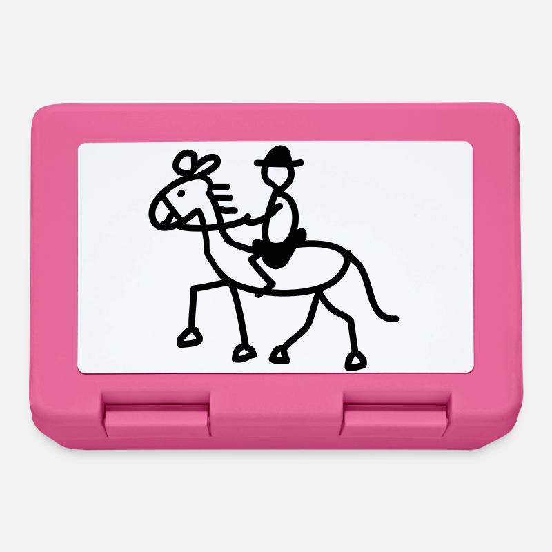 reiter reiten kind - Brotdose - Pink