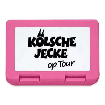 Kölsche Jecke op Tour Köln mit Kölner Dom - Brotdose - Pink - Vorne