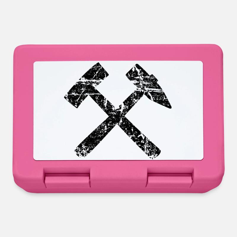 Schlägel und Eisen - Das Bergmannszeichen - Brotdose - Pink