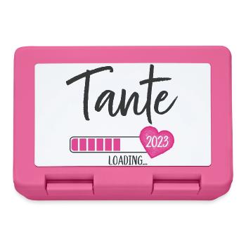 Tante Loading 2023 Herz Nichte Mädchen - Brotdose - Pink - Vorne