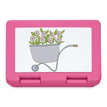 schubkarren blumen - Brotdose - Pink - Vorne