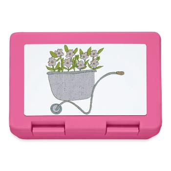 schubkarren blumen - Brotdose - Pink - Vorne
