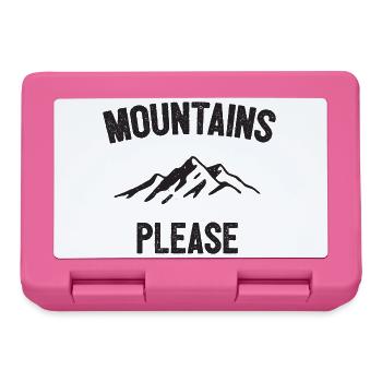 Mountains Please - Lunchbox - pink - Front