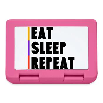 Eat - Sleep - Repeat - Brotdose - Pink - Vorne