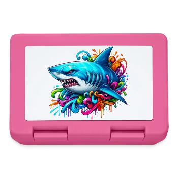 Shark - Lunchbox - pink - Front