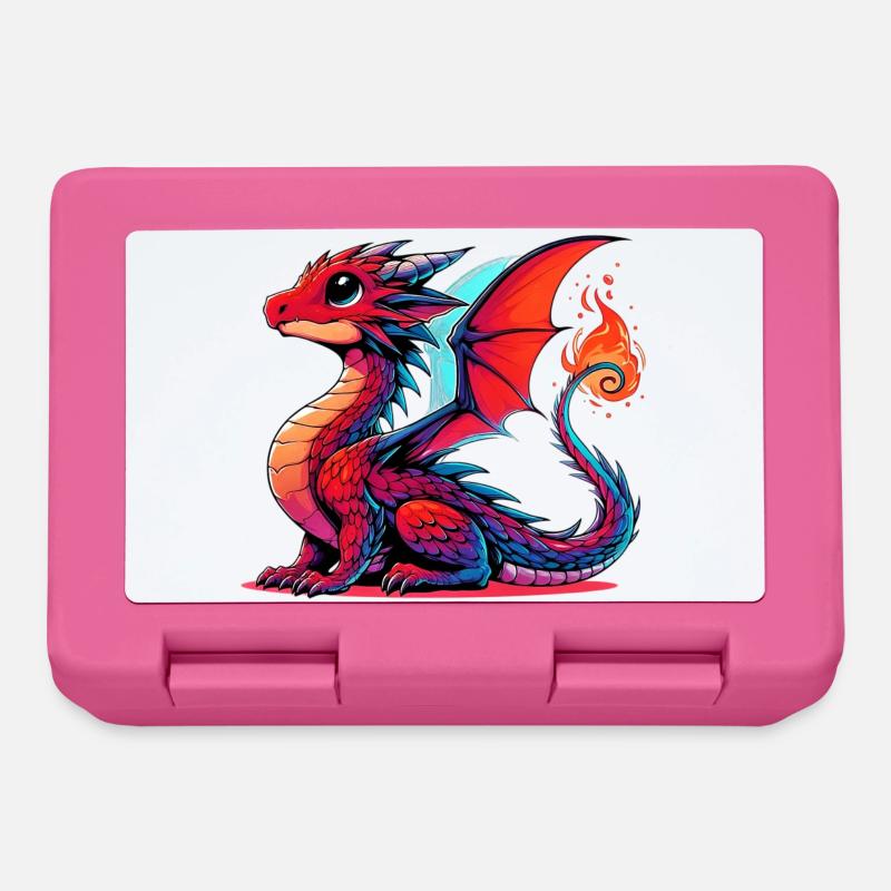 Drache - Brotdose - Pink