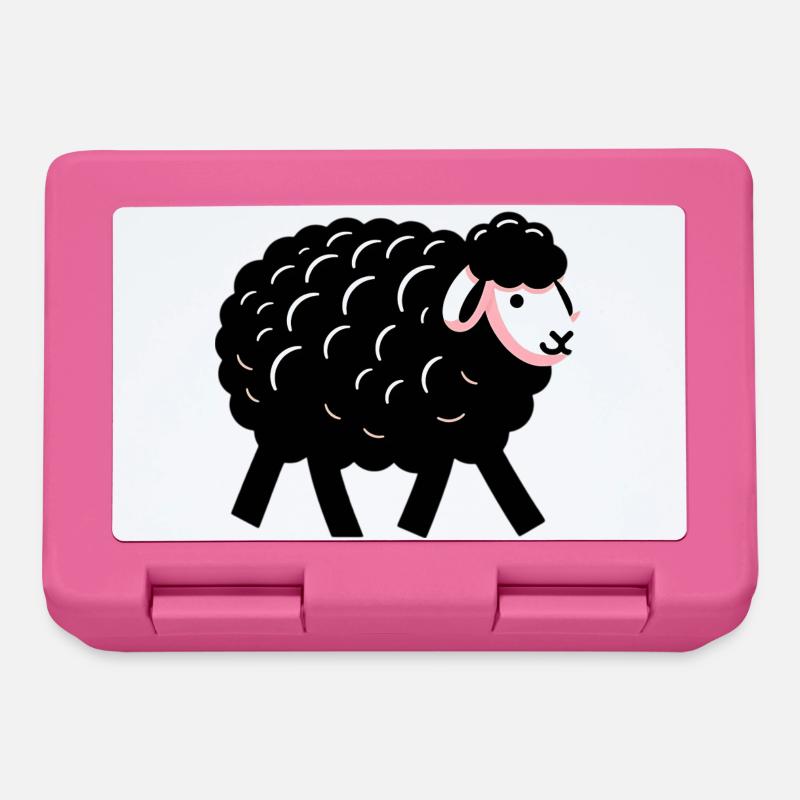 Schwarzes Schaf - Brotdose - Pink