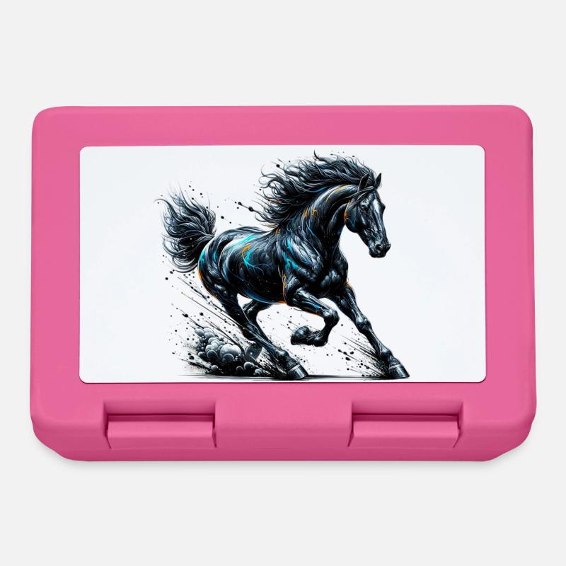 Cheval - Boîte à goûter - rose