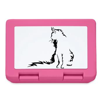 Maine Coon Katze - Brotdose - Pink - Vorne