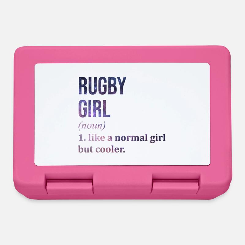 rugby - Boîte à goûter - rose
