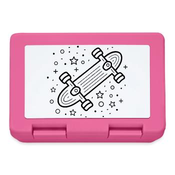 Dessin animé Skateboard - Boîte à goûter - rose - Devant