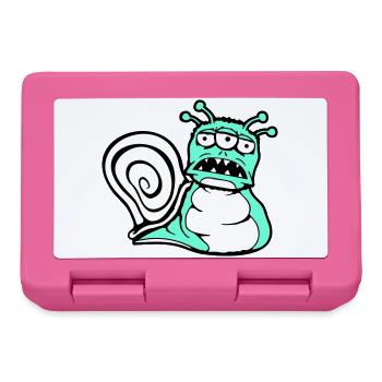 snail alien monster Halloween extraterrestrial - Lunchbox - pink - Front