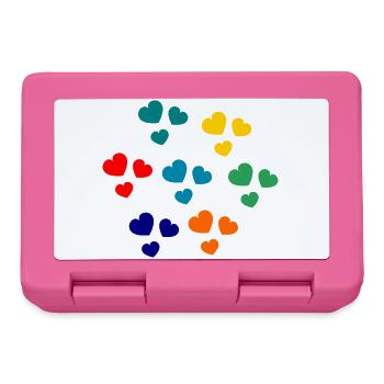 Abstract colorful hearts for clothing - Lunchbox - pink - Front