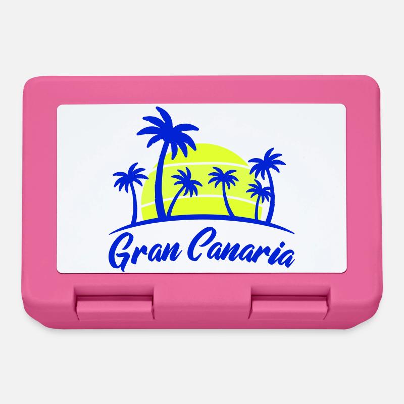 Gran Canaria sunset with palm trees - Lunchbox - pink