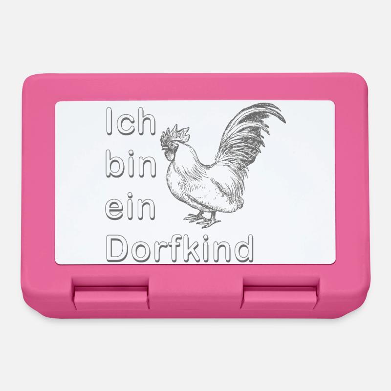 Ich bin ein Dorfkind - Brotdose - Pink
