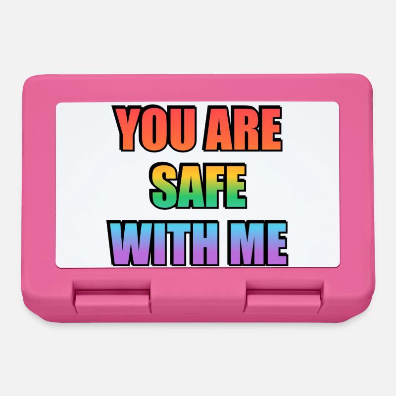 You Are Safe With Me Gradient - Lunchbox - pink